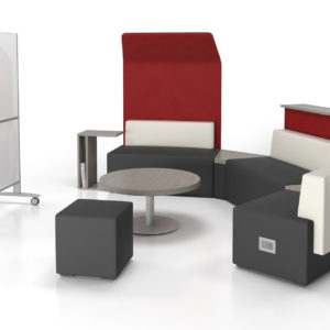 Modular Seating with Mobile Whiteboard